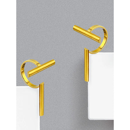 Irregular Rings For Women Gold Plated Stainless Steel Ring Jewlery Hiphop Cocktail Gift Party